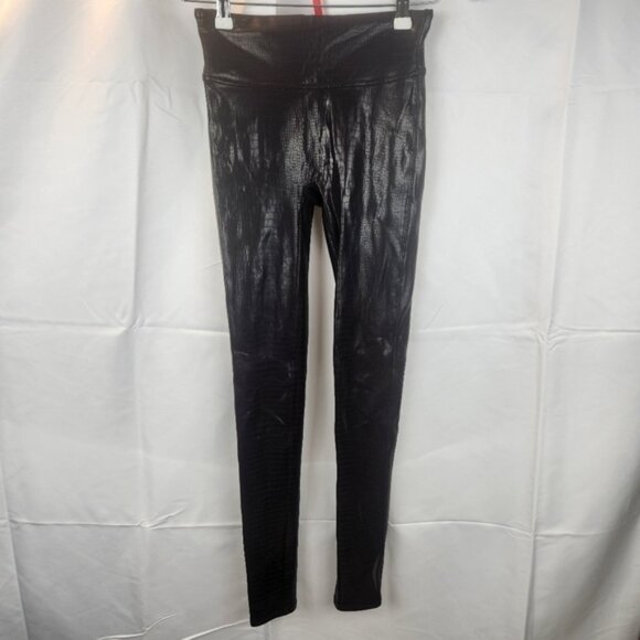 SPANX snake print leggings size XS in EUC very dark brown - Picture 2 of 6